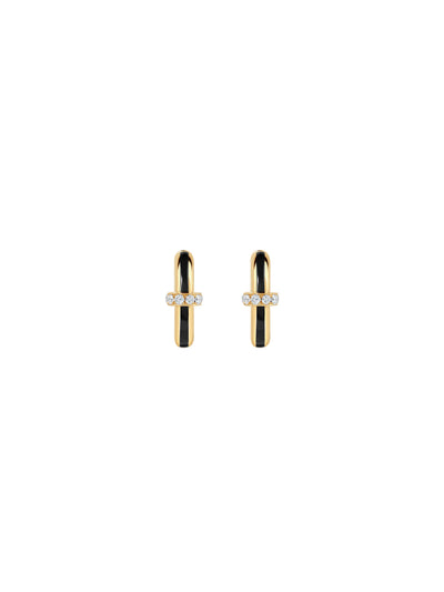 Idris Minor Jet Black Hoop Earrings