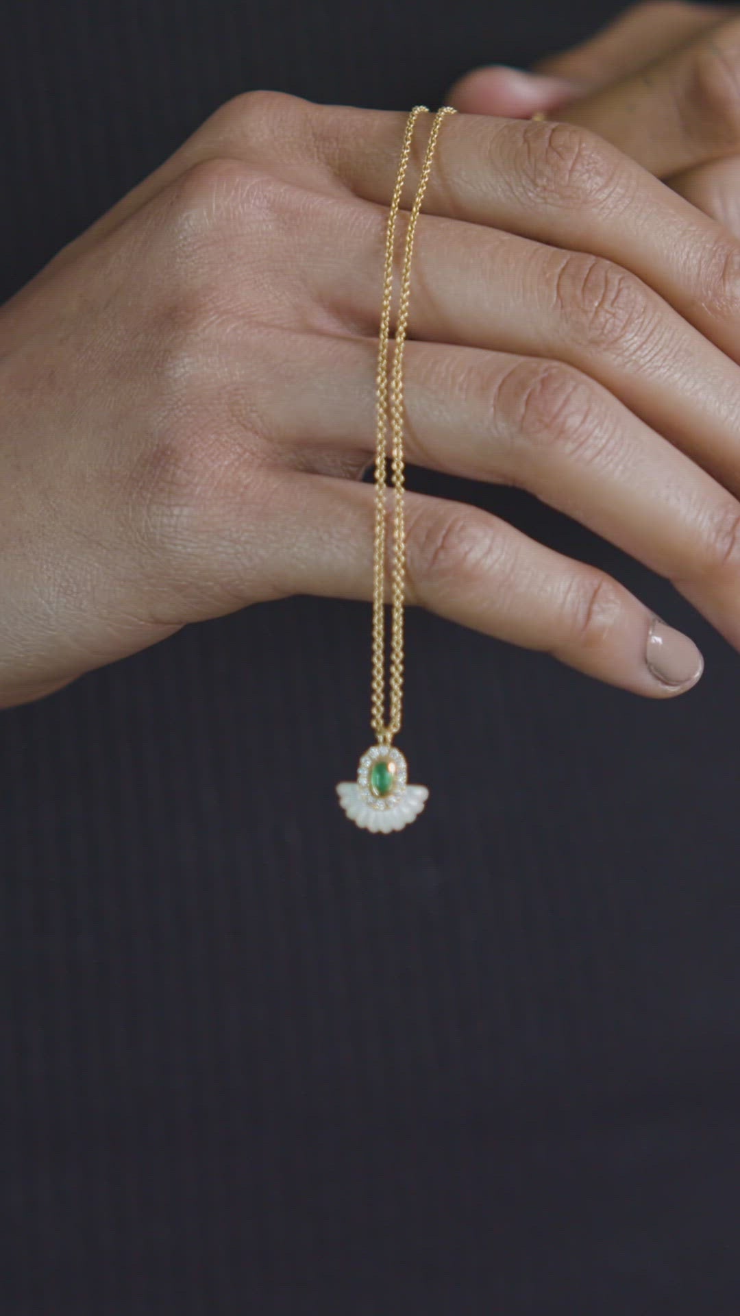 Load video: Alara Snowdrop Pendant