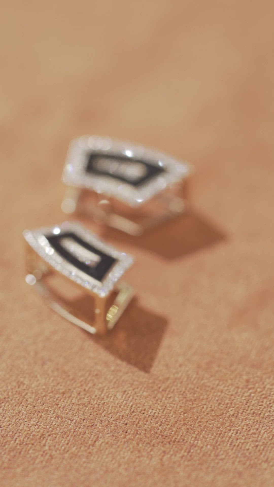 Load video: Tabei Jet Black Earrings