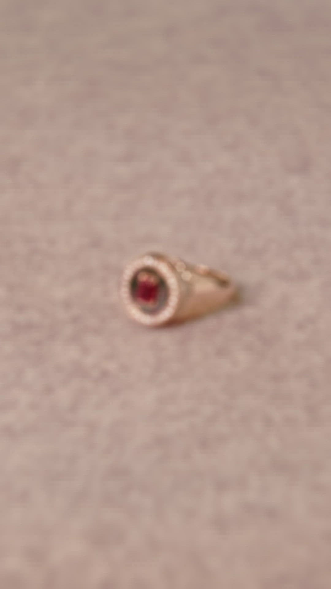 Load video: Aebi Blood Moon Signet Ring