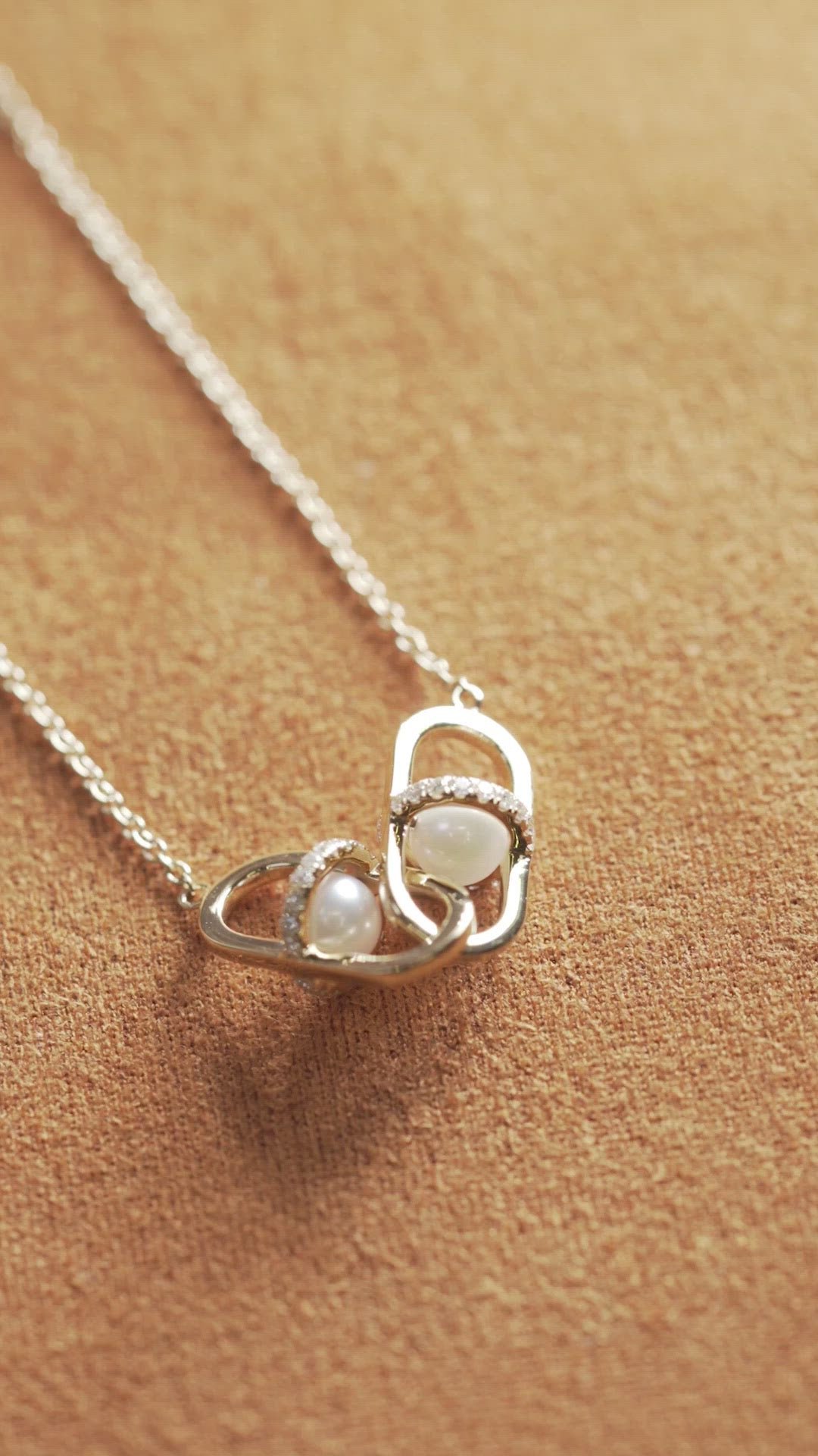 Load video: Inversion Pavé Pearl Necklace