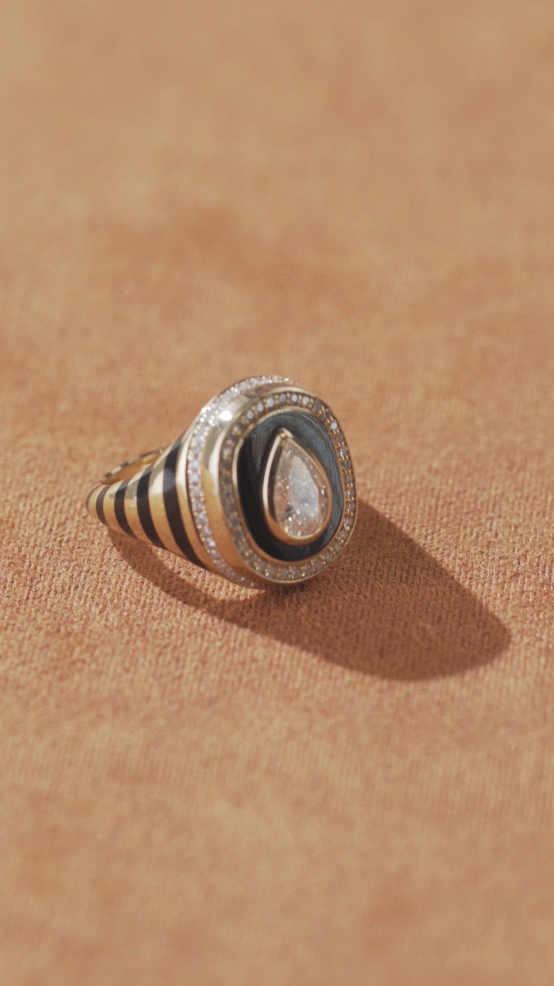 Load video: Baret Jet Black Signet Ring
