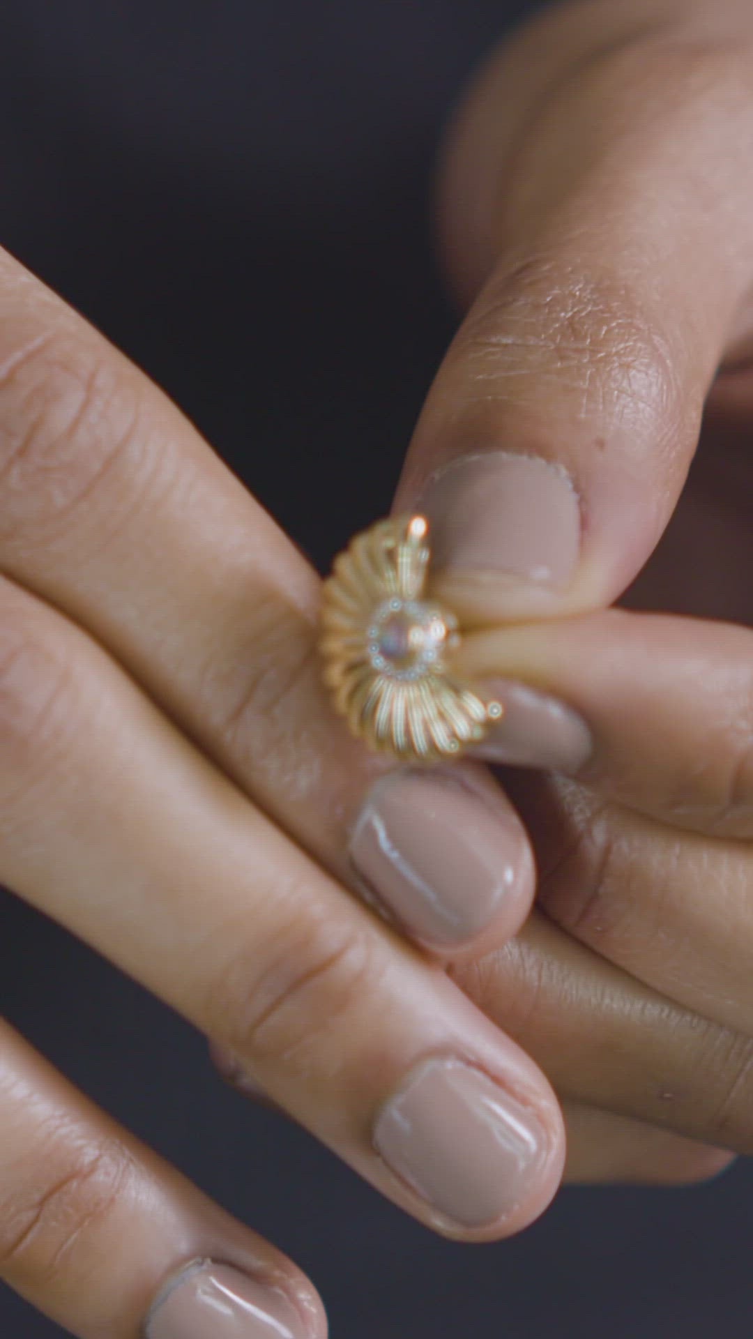 Load video: Alara Sunburst Earrings
